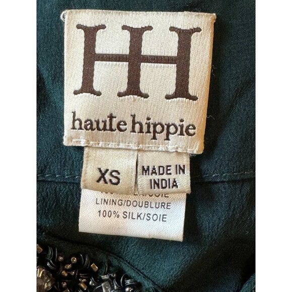 Haute Hippie Emerald Sequin Long Cape - Picture 13 of 15